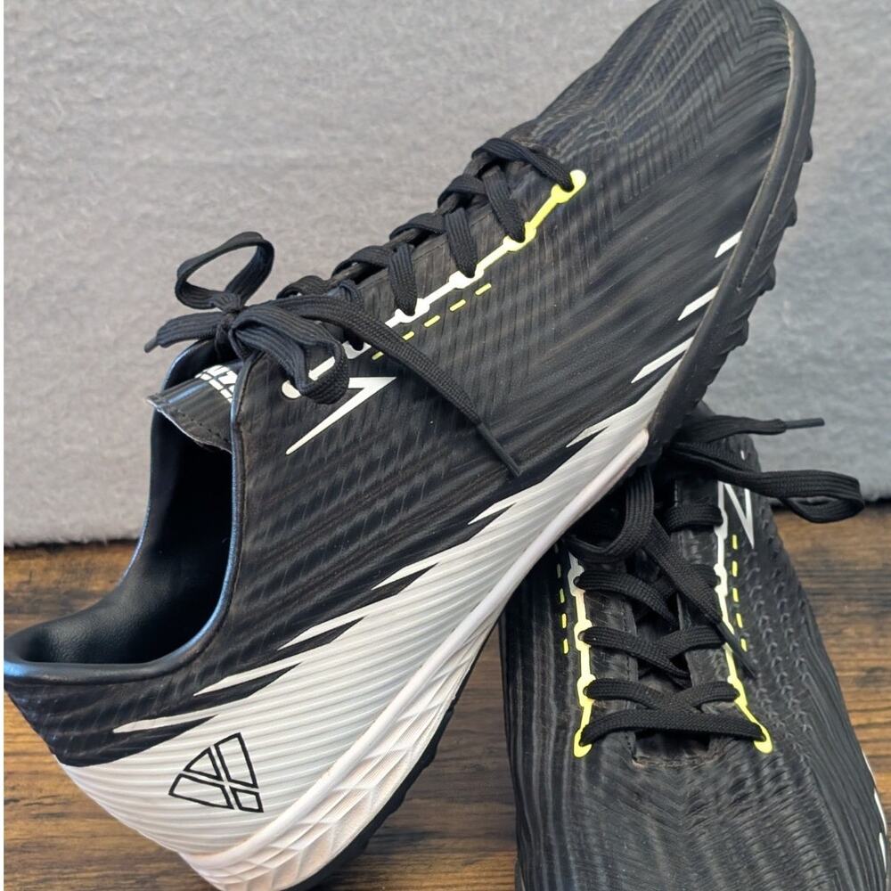 Vizari TESORO Turf Shoes Mens 13 Black White Lace Up Futbol Indoor Soccer